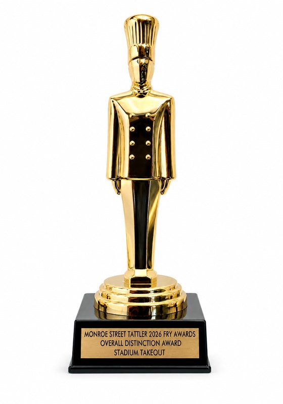 The Stadium Takeout trophy, engraved Overall Distinction Award